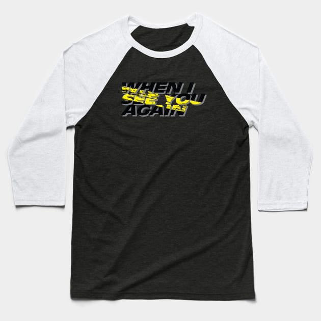 Paul Walker Tribute Baseball T-Shirt by mie777